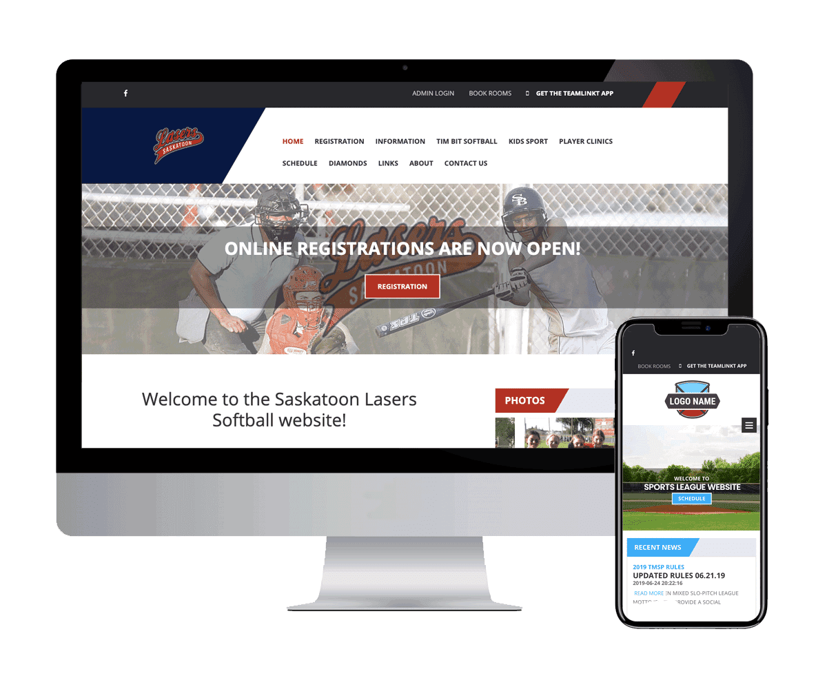 free baseball league website
